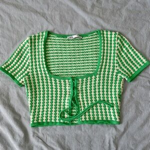 Zara crochet knitted crop top